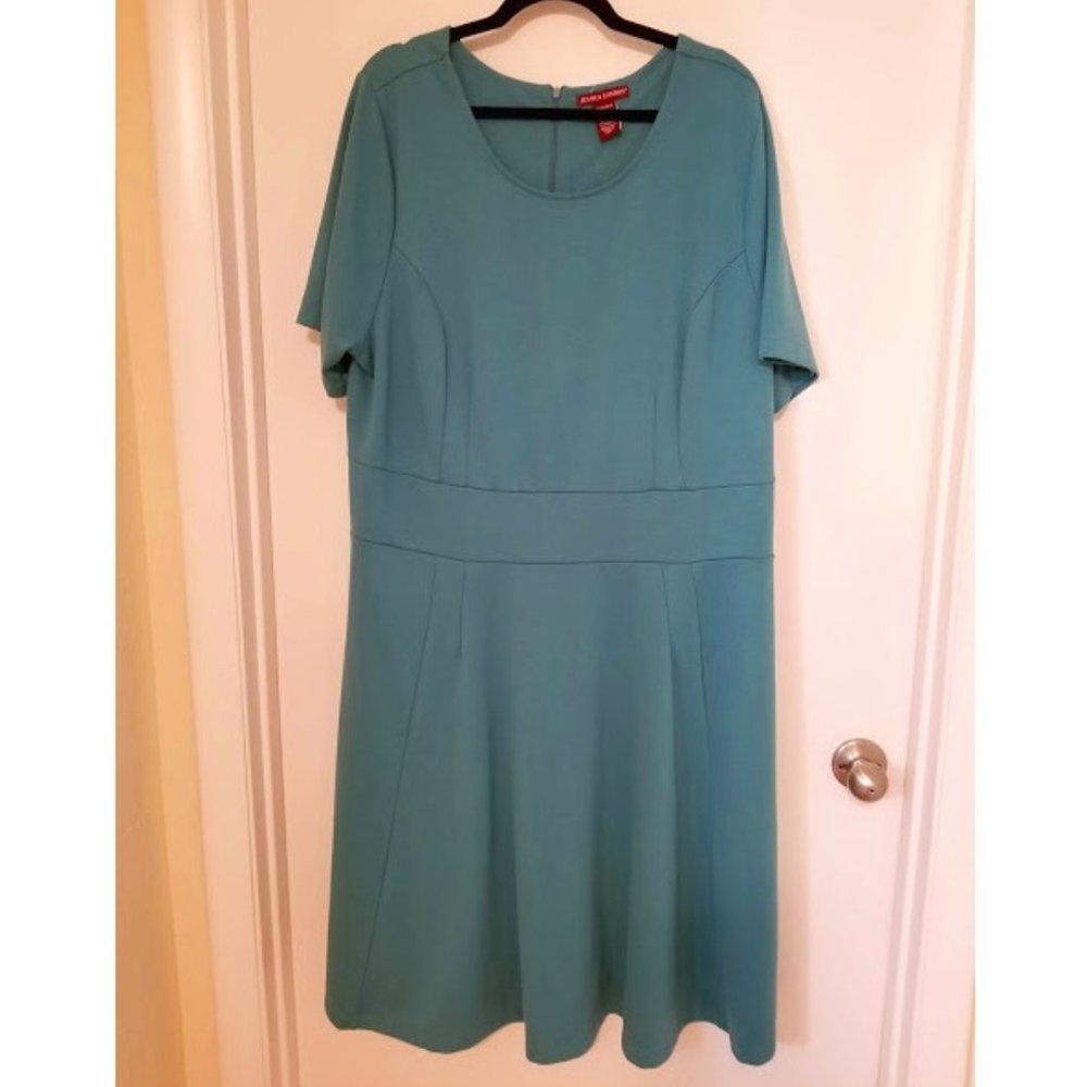 Jessica London TEAL Fit and Flare Dress, 24